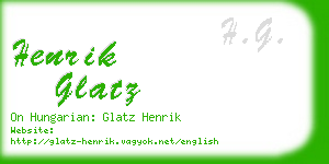henrik glatz business card